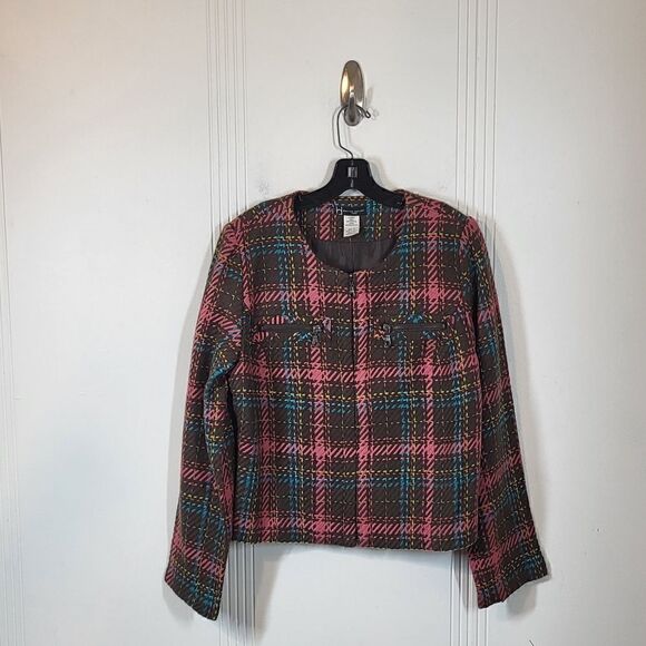 Boston Design Pink & Brown Plaid Jacket - Picture 5 of 9